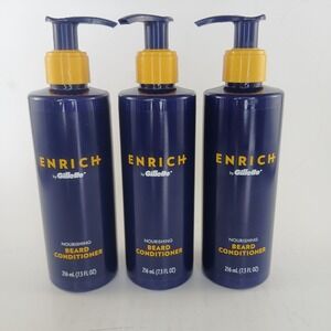 Lot of 3 Enrich by Gillette Nourishing Beard Conditioner 7.3 oz each‎ - NEW